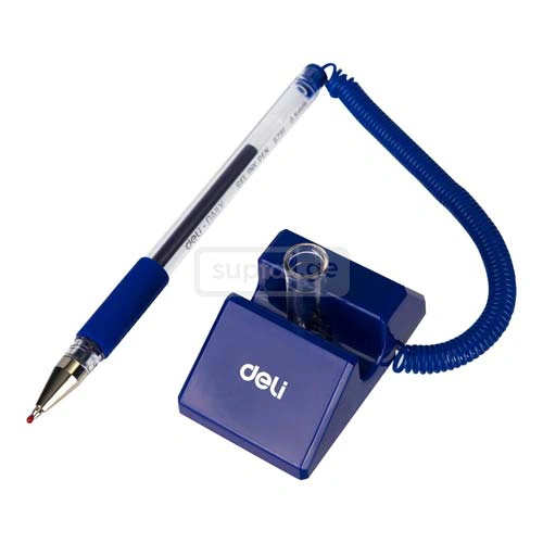 DELI-დელი დასადგამი კალამი სამაგრით ლურჯი კორპუსით 0,5მმ წვერით E6791